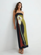 Calla Strapless Printed Summer Party Maxi Dress