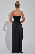 Emrielle Beaded Corset Evening Grown Maxi Dress