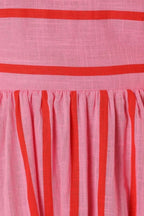 Striped Strappy Summer Beach Maxi Dress