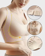 Front Closure Cross-Back Wireless Posture Bra