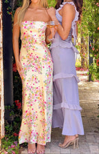 Yellow Summer Bloom Maxi Dress