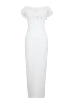 White Evening Wedding guest Maxi dress