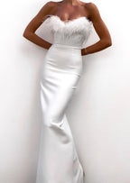 White Evening Wedding guest Maxi dress