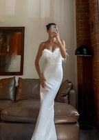 White Evening Wedding guest Maxi dress