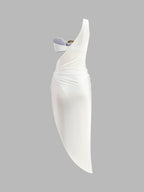 Gold Detail Summer Three-piece Cut-Out dress