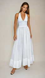 Elegant White Summer Party Dress