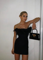 Black Elegant Party Mini Dress