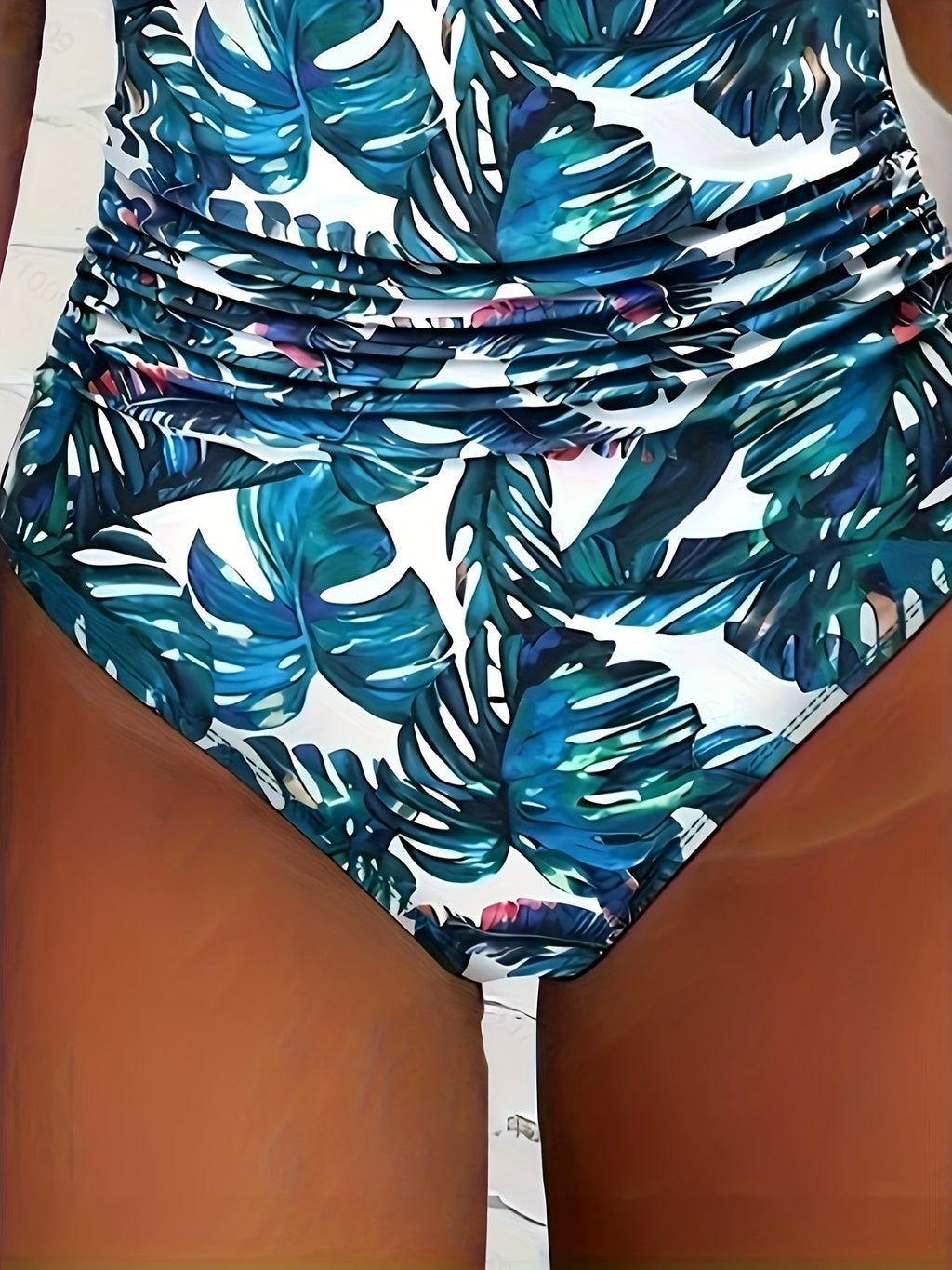 V-Neck Halter Neck Backless Swimsuit