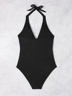 V-Neck Halter Neck Backless Swimsuit
