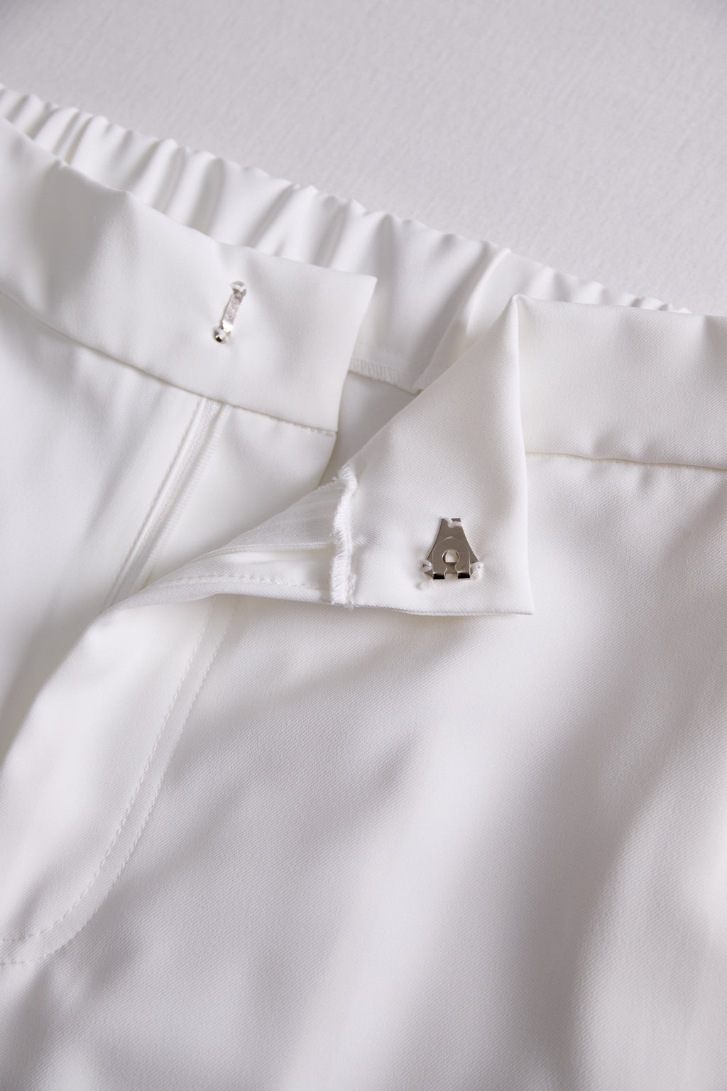 Elegant White High-Waisted Trousers