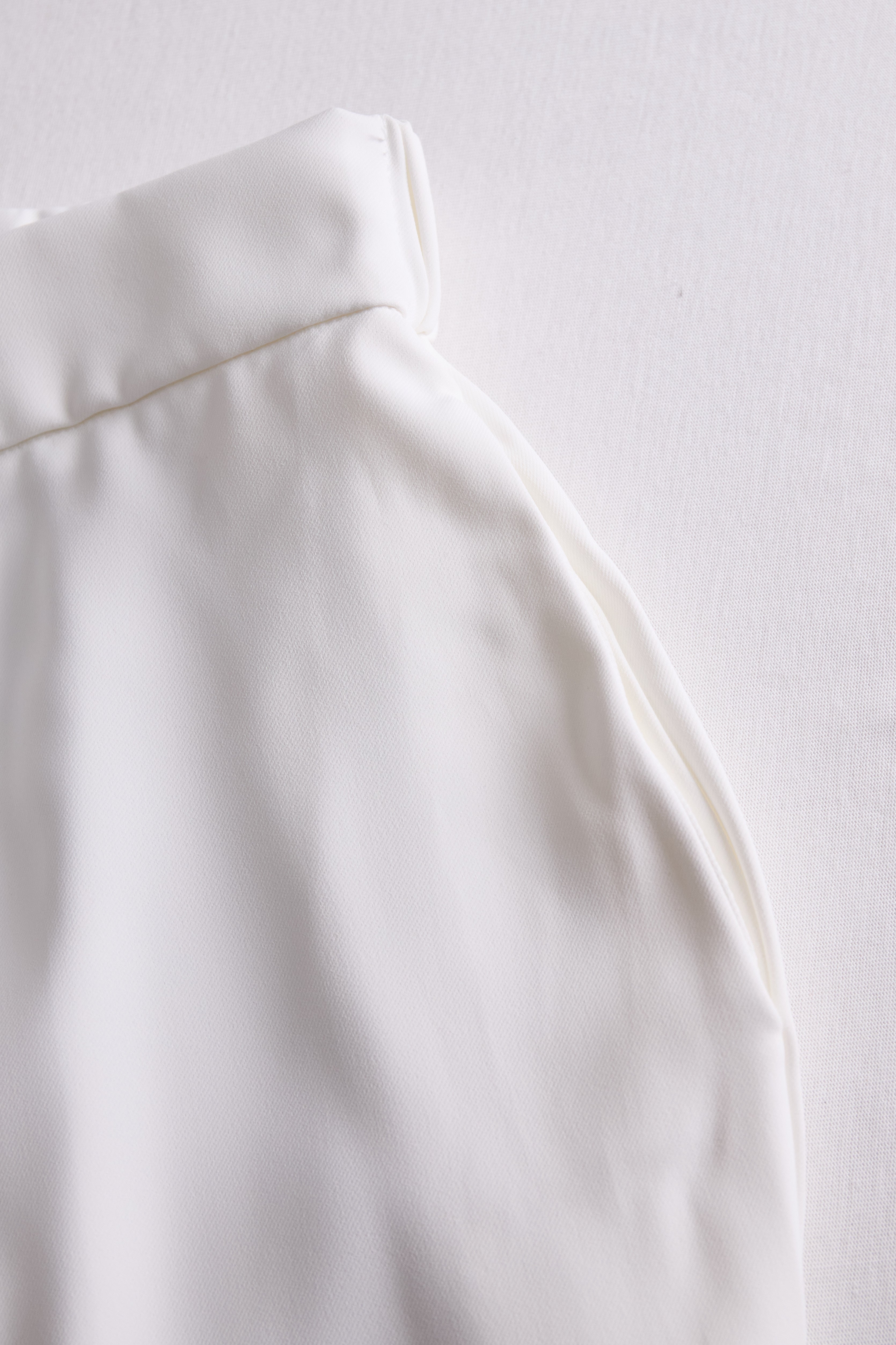 Elegant White High-Waisted Trousers