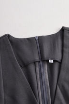 Sophisticated Sleeveless Peplum Jumpsuit In Charcoal Gray