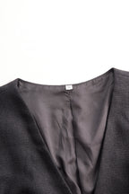 Pearl Button Vest And Maxi Skirt Two-Piece Set