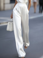 Elegant Satin Halter Jumpsuit With Adjustable Necklace-style Single Chain