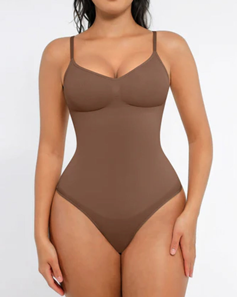 Tummy Control Bodysuit Seamless Sculpting Snatched Waist Body Suit Thong