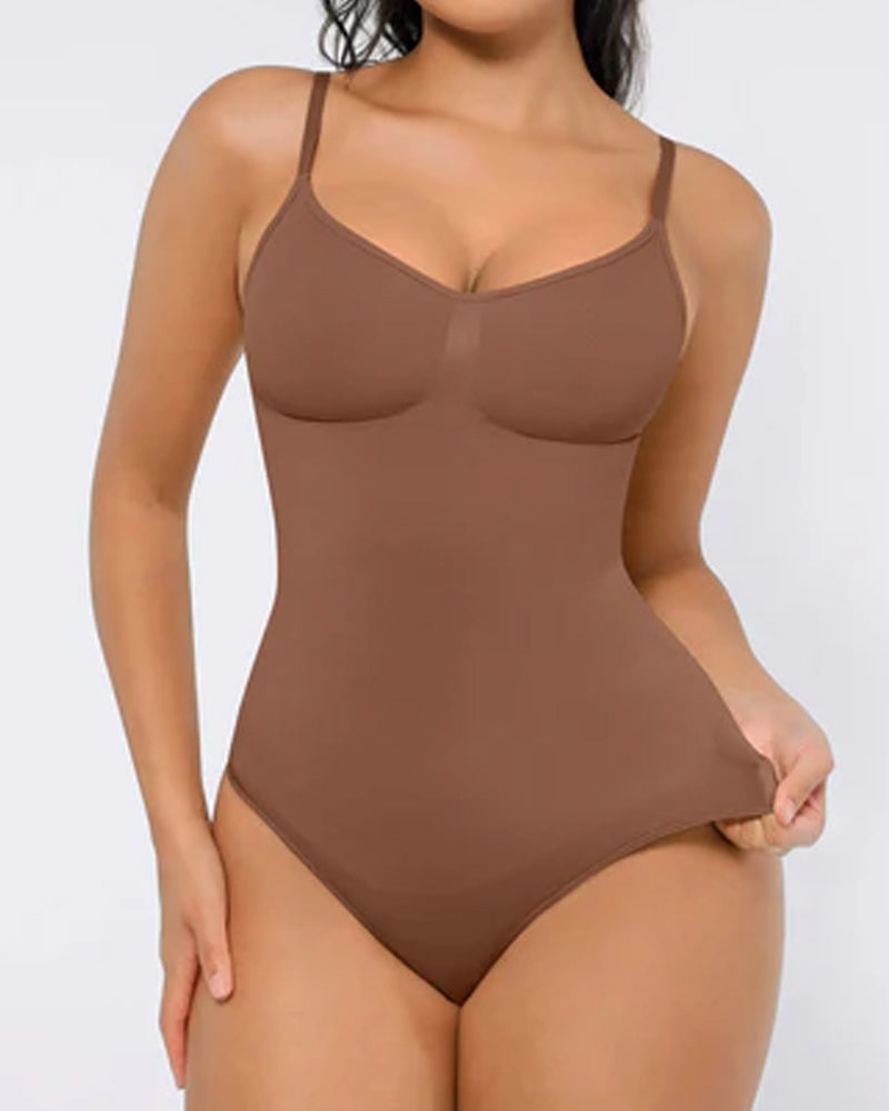 Tummy Control Bodysuit Seamless Sculpting Snatched Waist Body Suit Thong