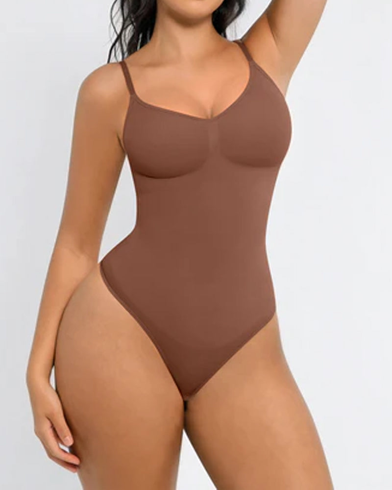 Tummy Control Bodysuit Seamless Sculpting Snatched Waist Body Suit Thong