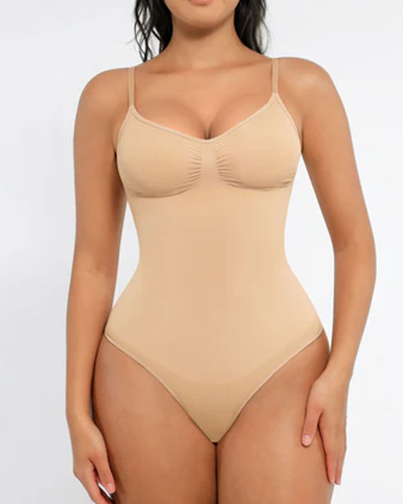 Tummy Control Bodysuit Seamless Sculpting Snatched Waist Body Suit Thong