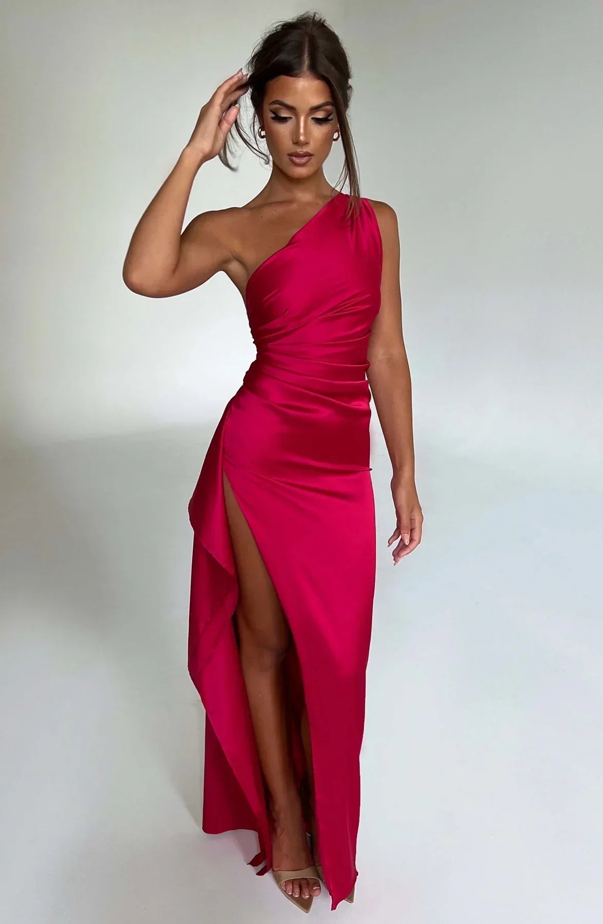Satin Evening Grown Maxi Dress