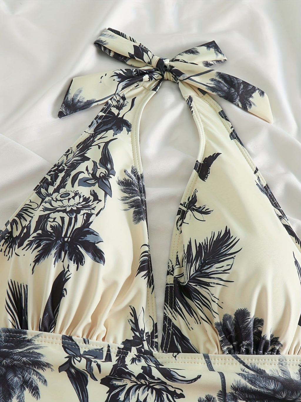 V-Neck Swimsuit with Tummy Control