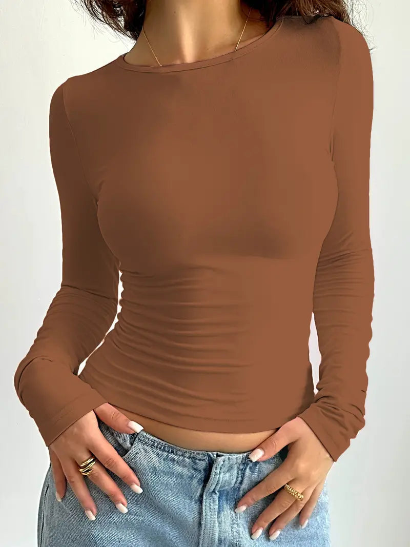 Women's Slim Fit Long Sleeve Top