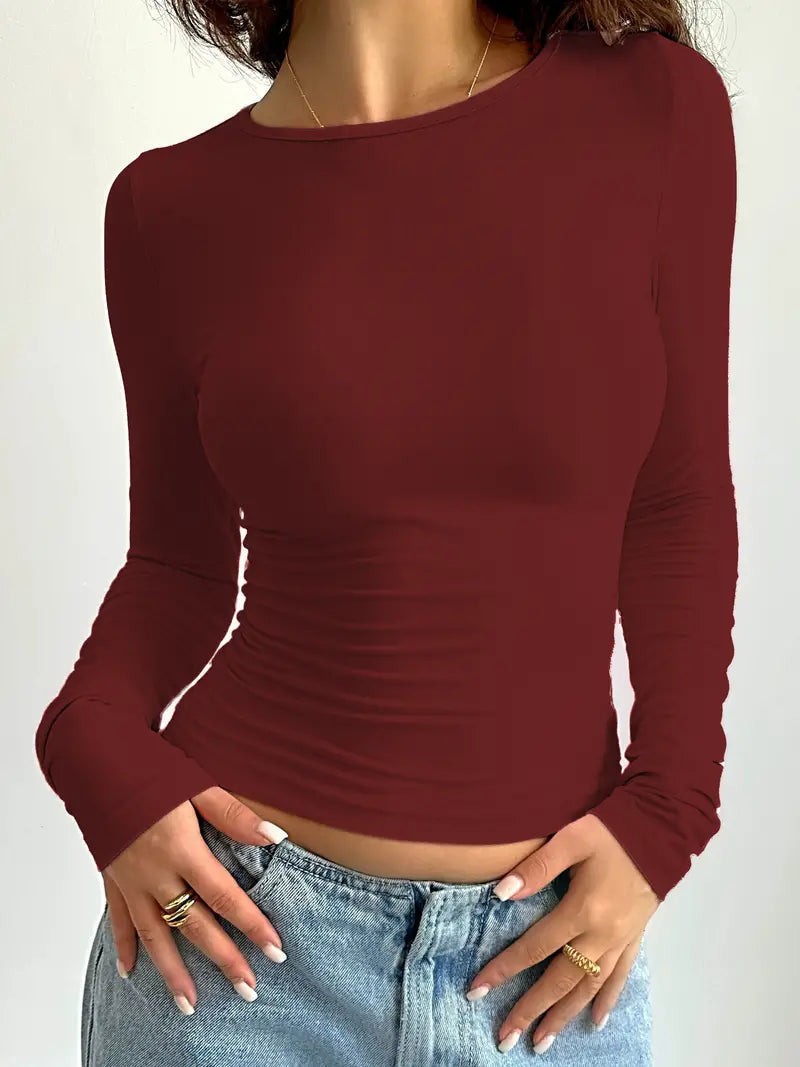 Women's Slim Fit Long Sleeve Top