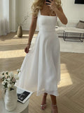 Marie Elegant A-line Summer Wedding Guest midi dress