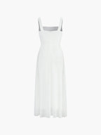Marie Elegant A-line Summer Wedding Guest midi dress