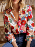 Women's Long Sleeve Floral Blouse