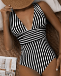 Modern Striped Summer Swimsuit