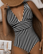 Modern Striped Summer Swimsuit