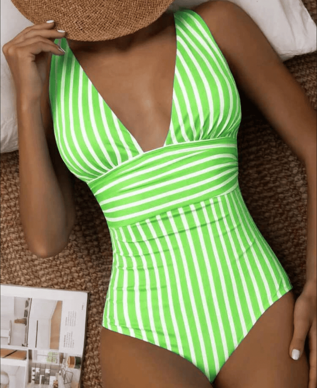Modern Striped Summer Swimsuit