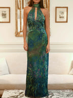 Monet Inspired Party Maxi Dress