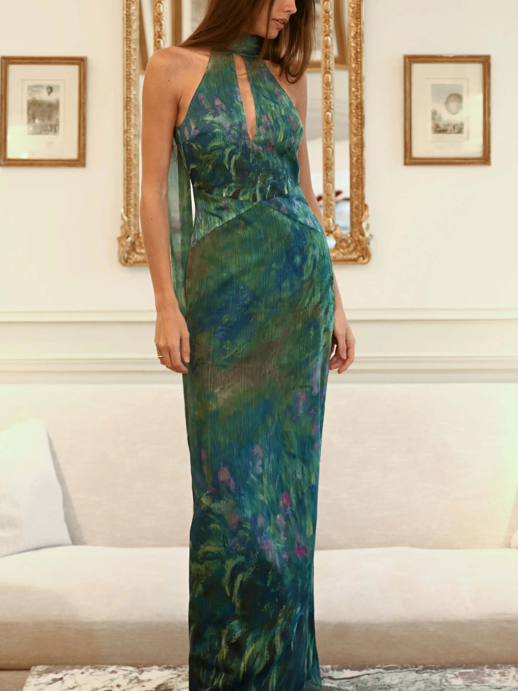 Monet Inspired Party Maxi Dress