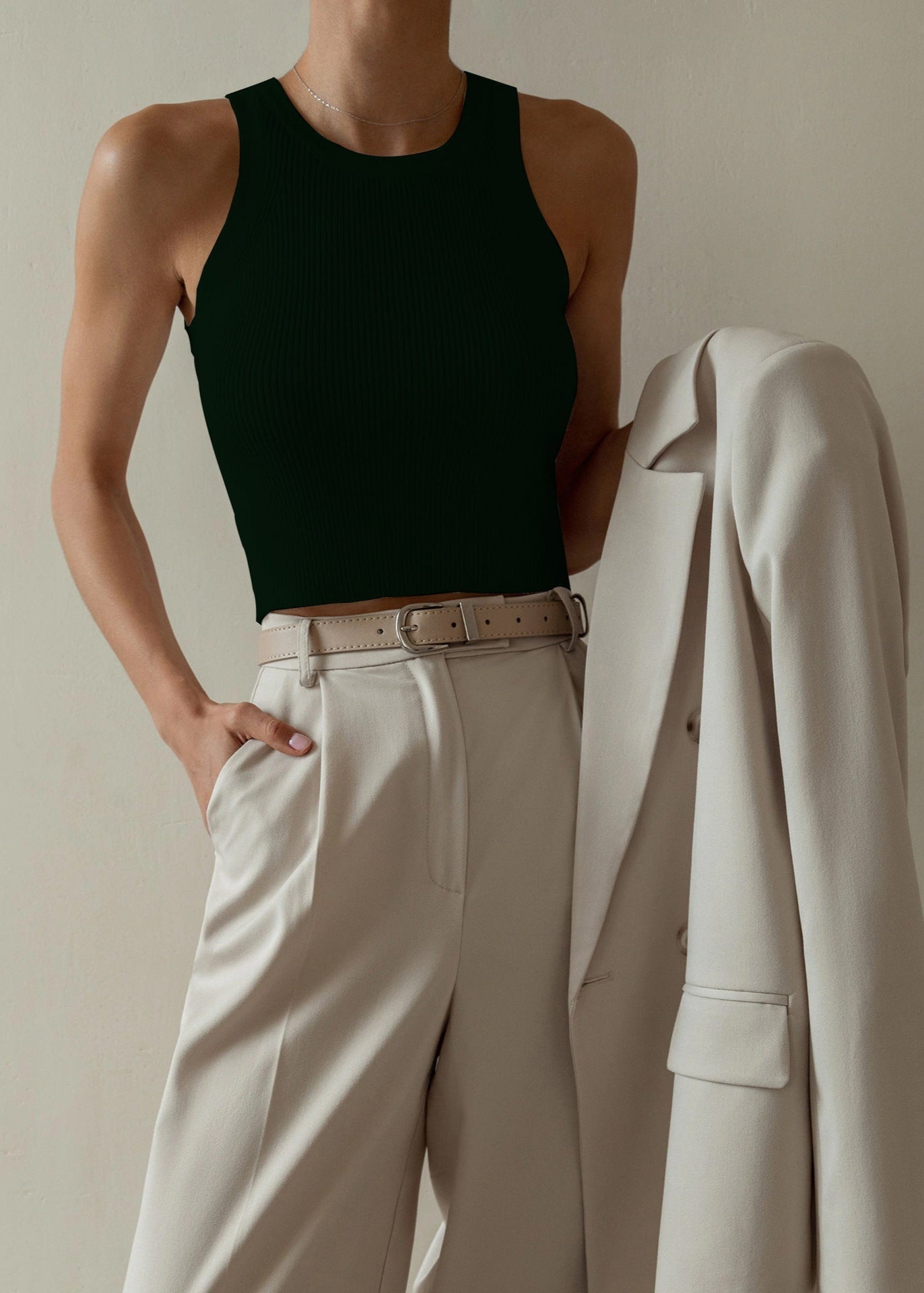 Sculpted Ease Ribbed Tank Top