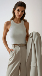 Sculpted Ease Ribbed Tank Top