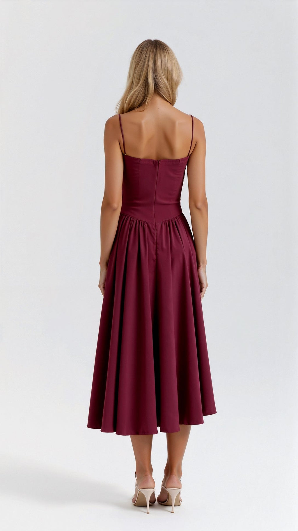 Odette Cute Corset Cocktail Midi Dress