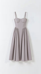 Odette Cute Corset Cocktail Midi Dress