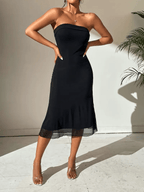 Off Shoulder Cocktail Bodycon Midi Dress