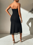 Off Shoulder Cocktail Bodycon Midi Dress