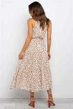 Polka Dot Halter Midi Summer dress
