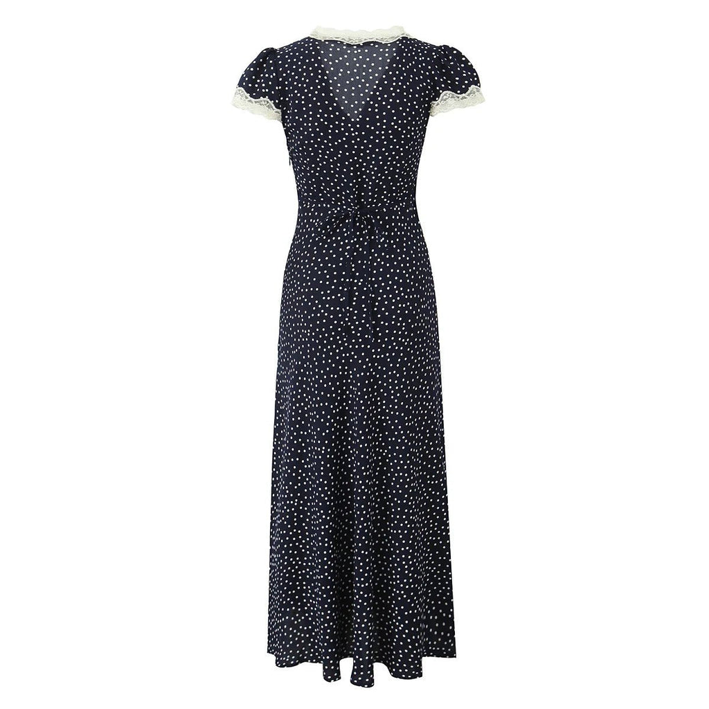 Lightweight Summer Polka Dot Midi Dress