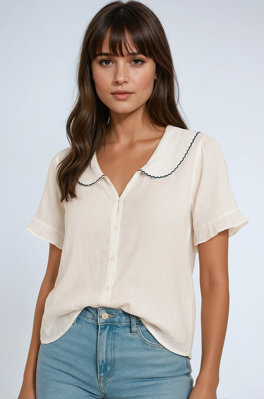 Vintage Doll Collar Shirt