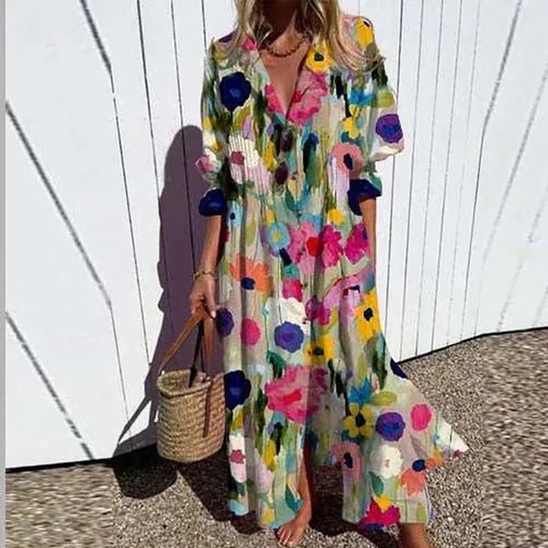 Elle | Puff sleeve maxi dress