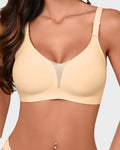 Seamless Mesh Panel Invisible Thin Bra