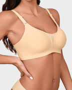 Seamless Mesh Panel Invisible Thin Bra