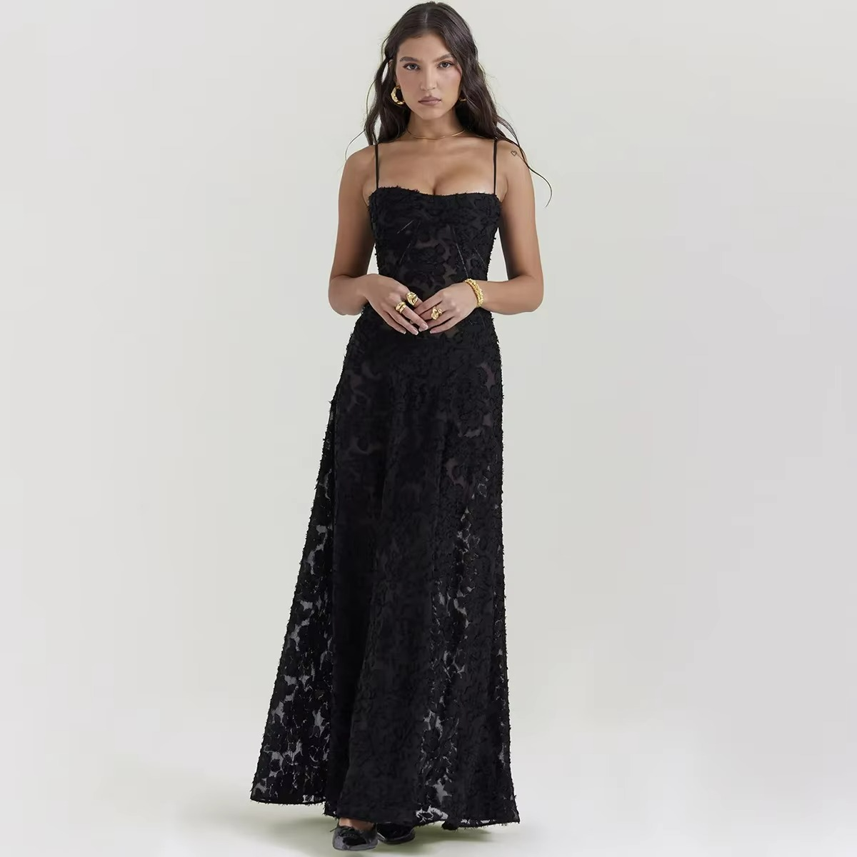 Annabelle Lace Wedding Guest Maxi Dress