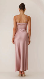 Simple Satin Cocktail maxi dress