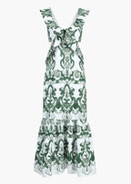 Sorrento Embroidered Cotton Summer Party Maxi Dress