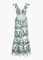Sorrento Embroidered Cotton Summer Party Maxi Dress
